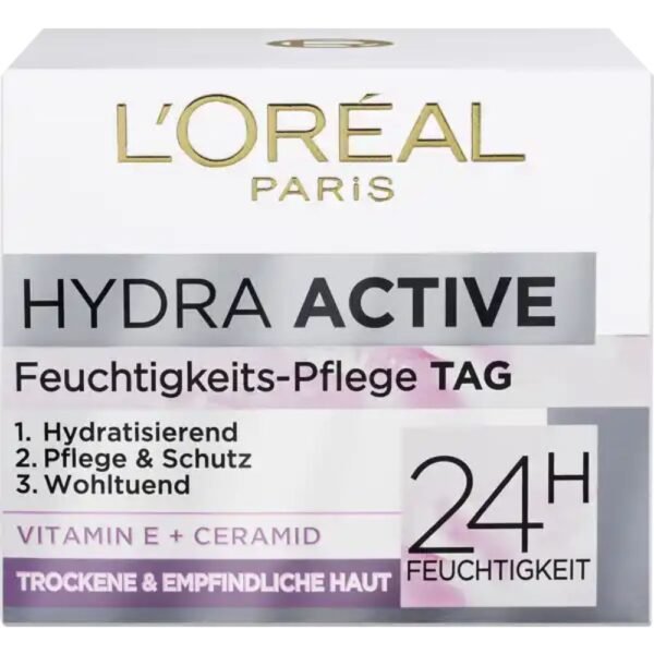 L'ORÉAL PARiS Hydra Active 3 Face Cream Dry Sensitive Skin, 50 ml - Image 3