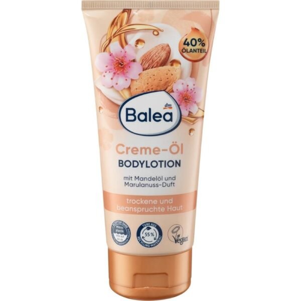 Balea Body Lotion Cream Oil Almond Oil & Marula Nut Fragrance, 200 ml