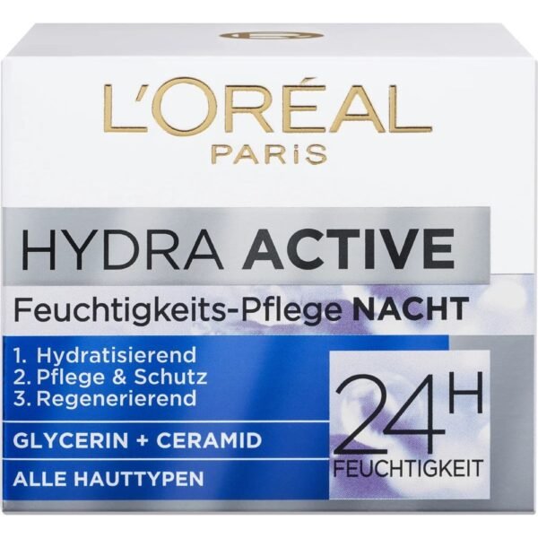 L'ORÉAL PARiS Night Cream Hydra Active 3, 50 ml - Image 2